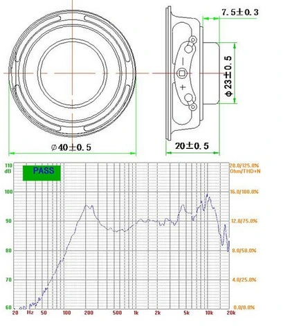 Fbs40n Inner Magnetic 40mm Waterproof Mylar Speaker (FBELE)